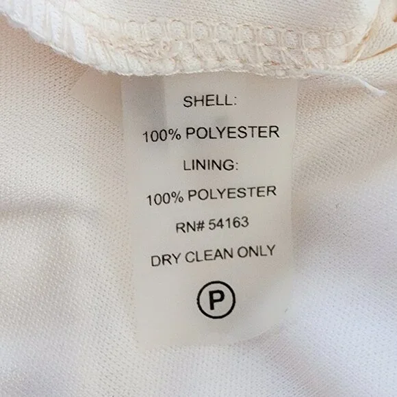 Calvin Klein Dress Sleeveless V-Neck Pink Floral Lined Chiffon Hi Lo Midi Sz 2 - Picture 10 of 10